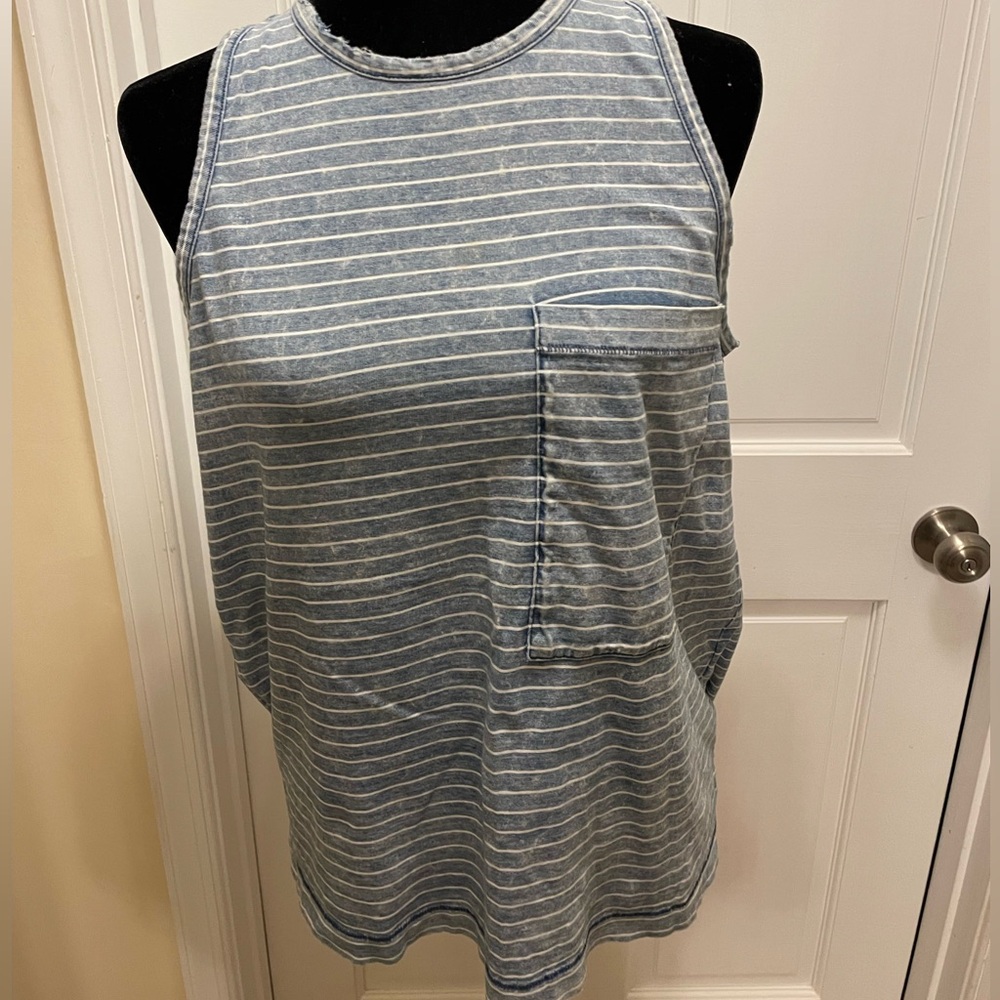 🍋rag & bone striped tank with pocket detail size Medium